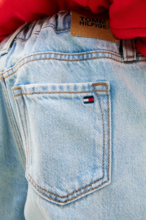 Tommy Hilfiger rifle wide leg detské LB WIDE KB0KB10289.98.116.PPY2 modrá
