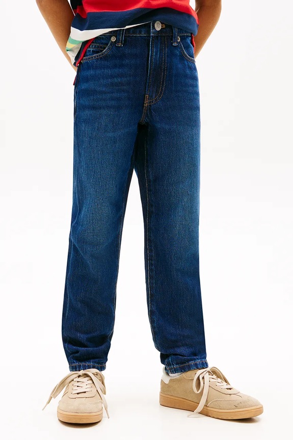 Tommy Hilfiger jeansy regular dziecięce STRAIGHT granatowy KB0KB10399.116.122.PPY2