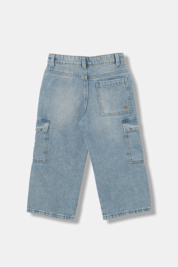 United Colors of Benetton kavbojke loose kroja otroške 4KEHGF02X.P.Stagionale modra SS26