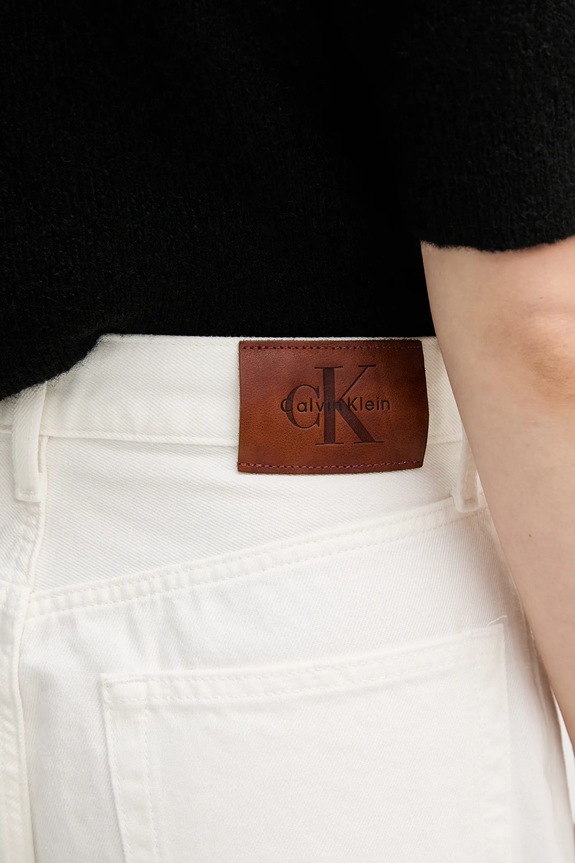 Džíny Calvin Klein Jeans bílá LV047F733G