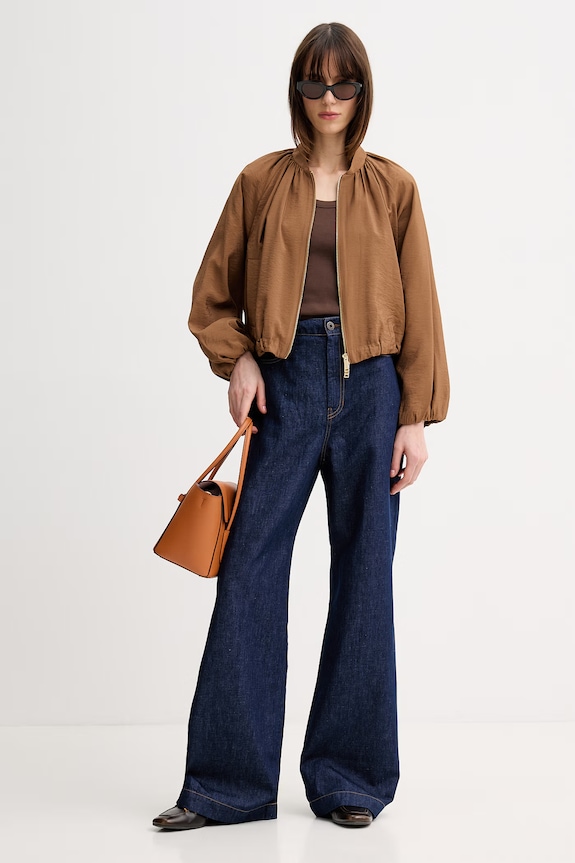 Weekend Max Mara jeansy wide leg damskie LATINO 2615181012600 granatowy SS26