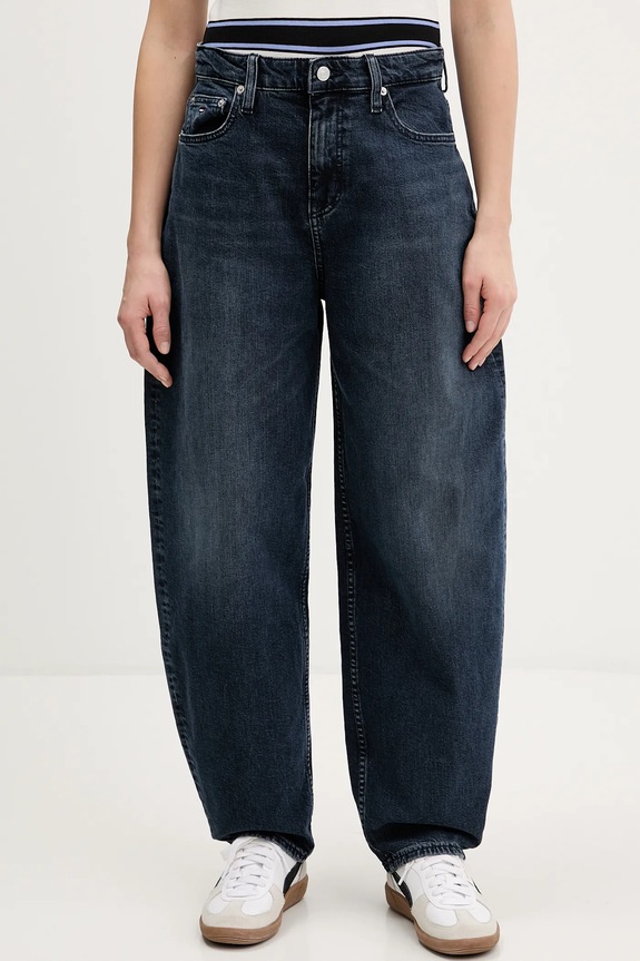 Tommy Jeans blugi Planet friendly bleumarin DW0DW22621
