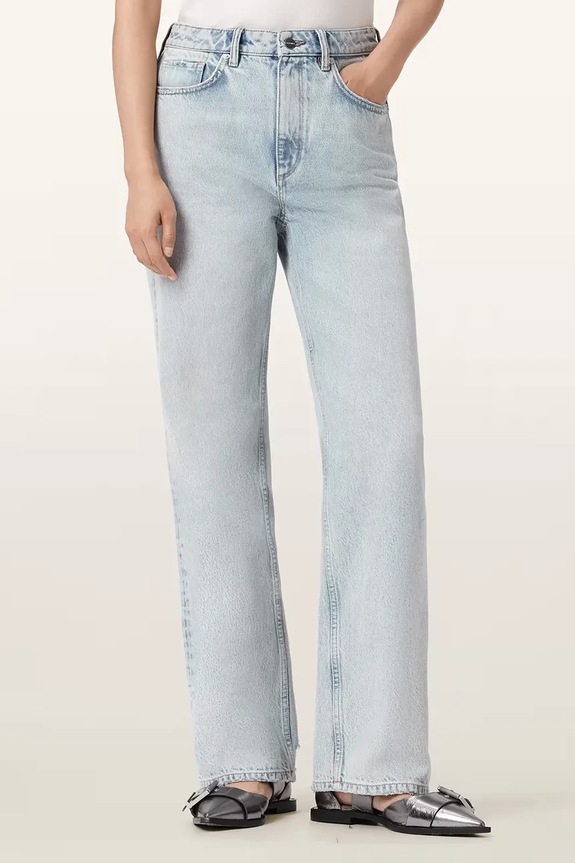 Rifle AllSaints Planet friendly modrá W085ED