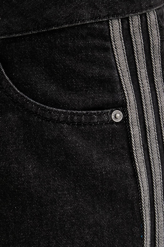 adidas Originals blugi wide leg de damă Firebird negru KD2905