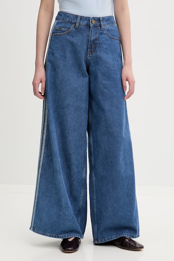 adidas Originals Firebird wide leg džíny dámské modrá KD2906