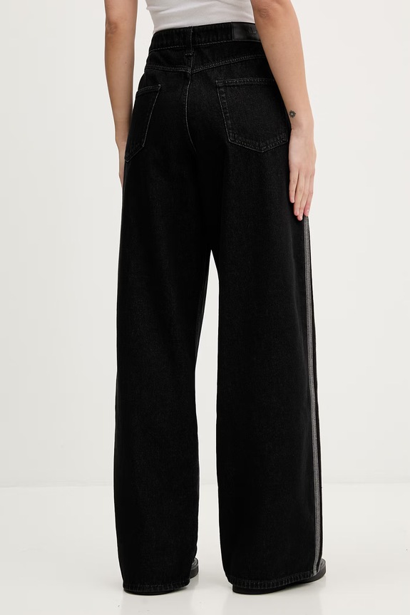 Odzież adidas Originals jeansy straight damskie Firebird KD2909 czarny