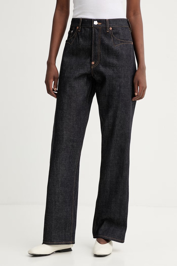 Kenzo jeansy bawełniane granatowy FG52DP2366Q0