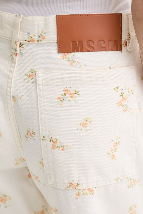MSGM jeansy relaxed fit damskie 4041MDP232L.267277 beżowy