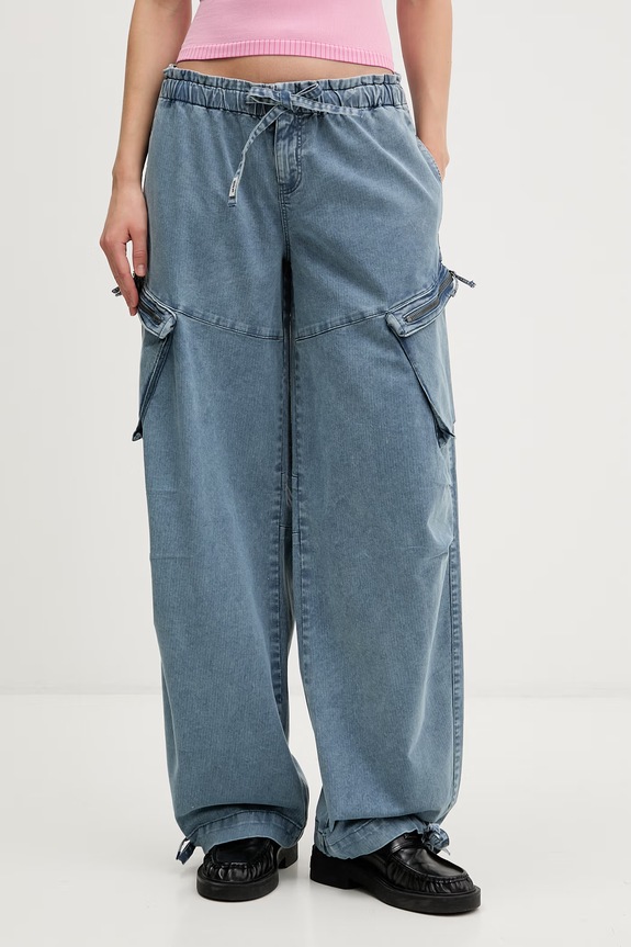 Guess Originals Nohavice cargo dámske modrá W6RA2O.WK121