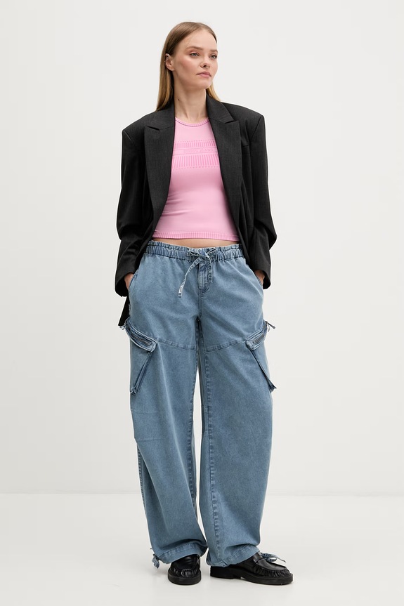 Guess Originals Nohavice cargo dámske W6RA2O.WK121 modrá SS26