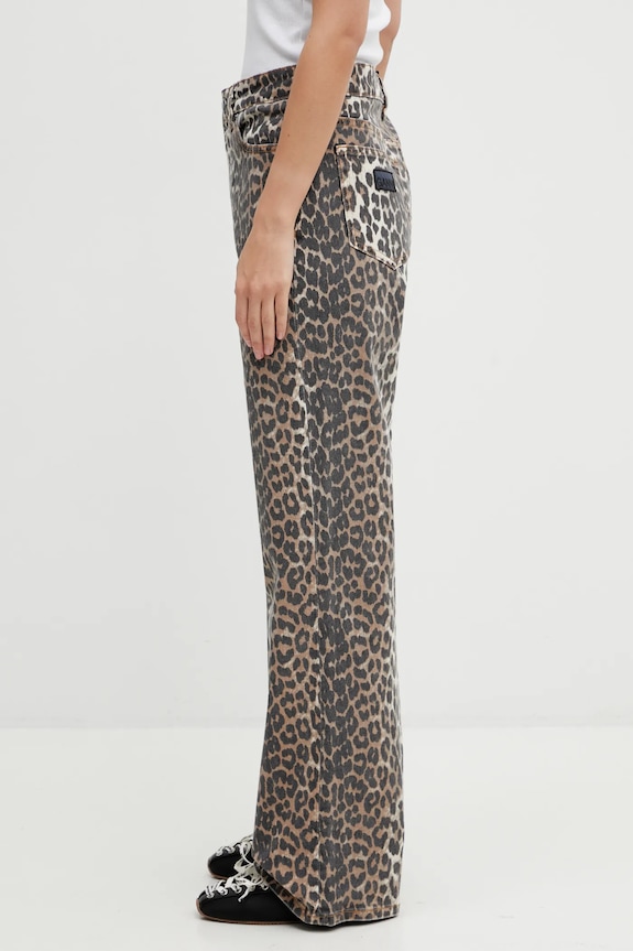 GANNI jeansy J1527 beżowy SS26