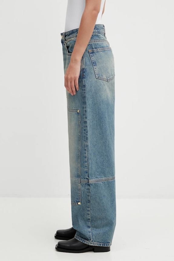 GANNI jeansy A1100097 niebieski SS26