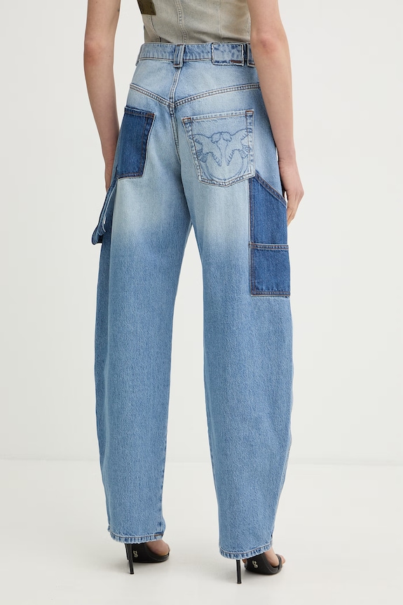 Oblečenie Pinko rifle relaxed fit dámske 105542.A35F modrá
