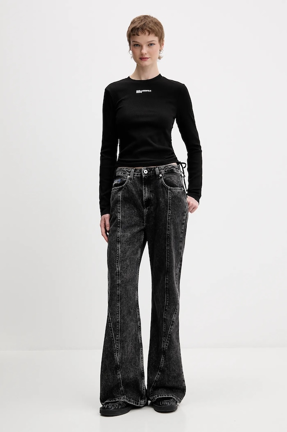 Kavbojke Karl Lagerfeld Jeans B1W10083 črna SS26