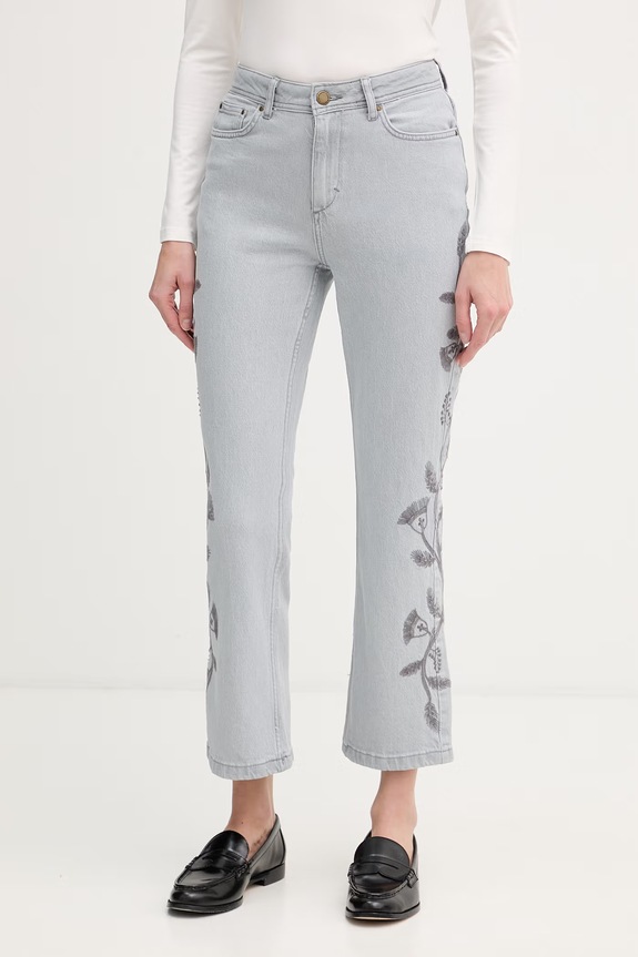 Hoss Intropia jeansy flare damskie szary 8023248