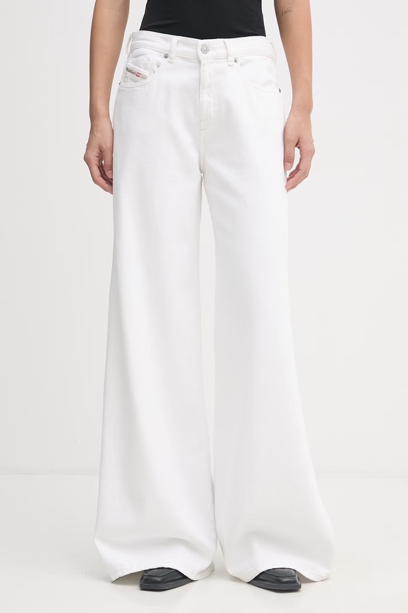 Diesel jeansy wide leg damskie 1979 D-AKEMI L.32 biały A03624.09N92