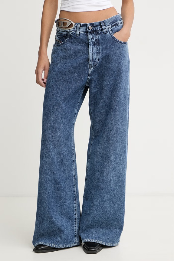 Diesel blugi wide leg pentru femei 1996 D-SIRE-S4 L.32 albastru A21717.0ADCD