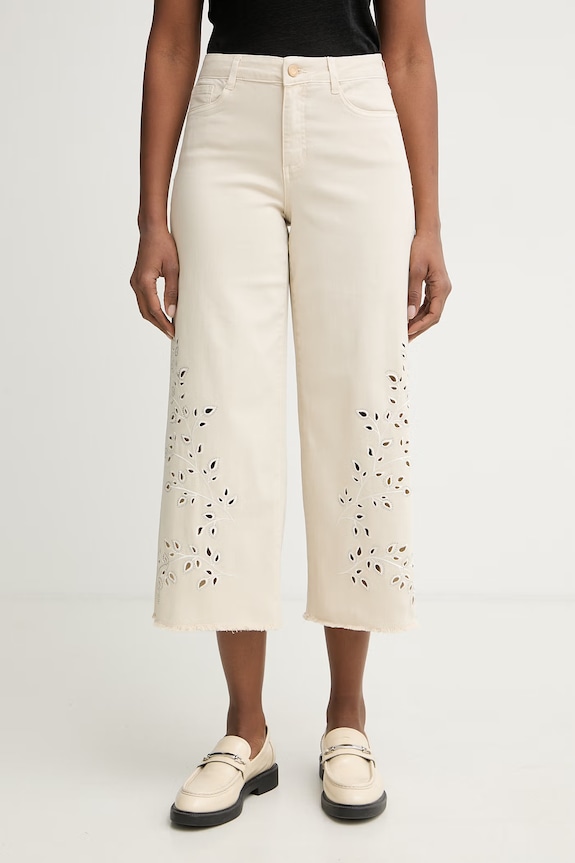 Joseph Ribkoff дънки wide leg дамски бежов 262935