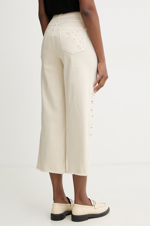 Дрехи Joseph Ribkoff дънки wide leg дамски 262935 бежов