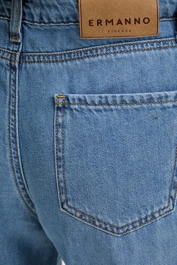 ERMANNO Firenze jeansy wide leg damskie niebieski D48EP040EJ4