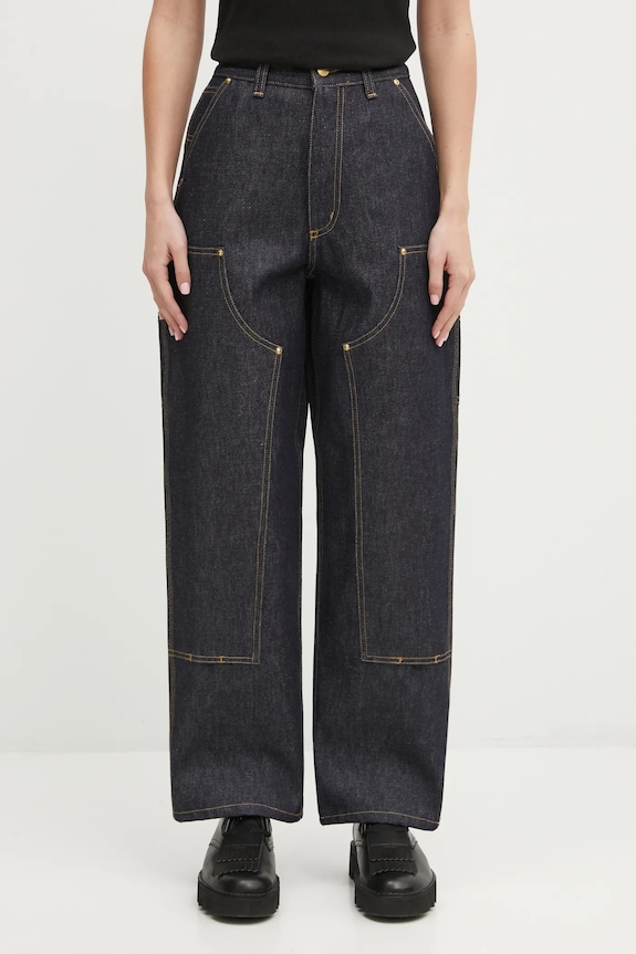 Carhartt WIP jeansy W Brandon Double Knee Pant granatowy I036323.101