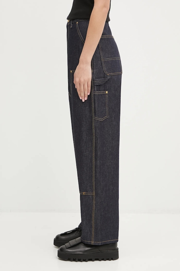 Carhartt WIP jeansy W Brandon Double Knee Pant I036323.101 granatowy SS26
