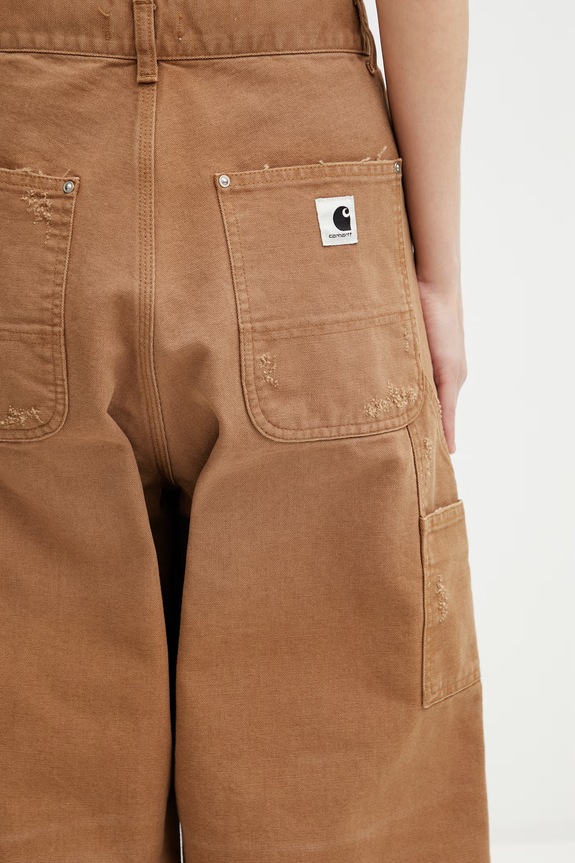 Carhartt WIP W Brandon Double Knee Pant штани карго бавовняні жіночі коричневий I036352.HZB7