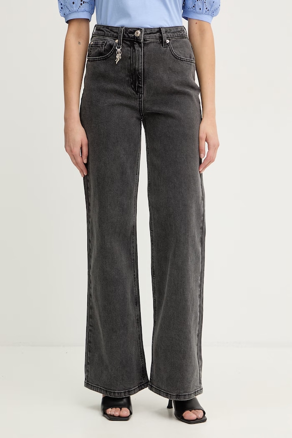 Morgan jeansy bootcut damskie czarny PEVE