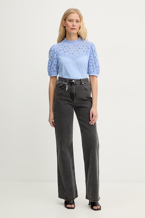 Morgan jeansy bootcut damskie PEVE czarny SS26