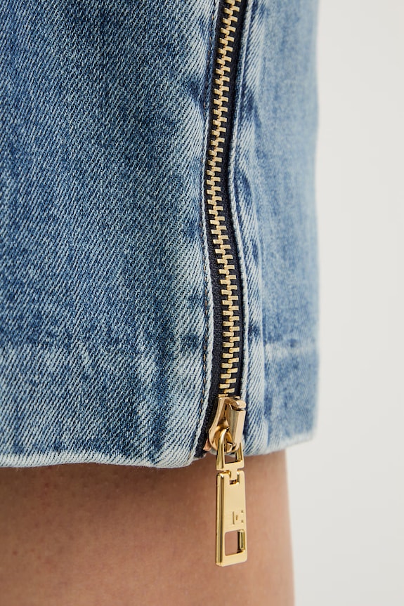 Elisabetta Franchi bermudy damskie jeansowe PJ18I61E2 niebieski