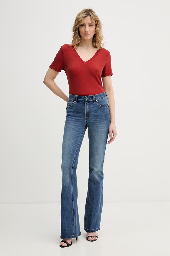 Liu Jo jeansy flare damskie UA6015.D0318 niebieski SS26