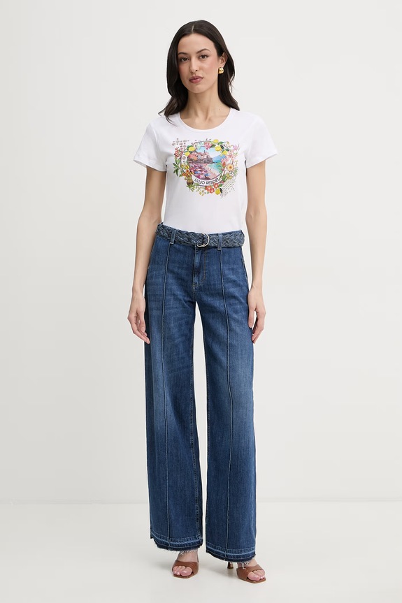 Liu Jo jeansy flare damskie UA6084.D0275 granatowy SS26
