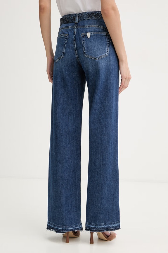 Odzież Liu Jo jeansy flare damskie UA6084.D0275 granatowy