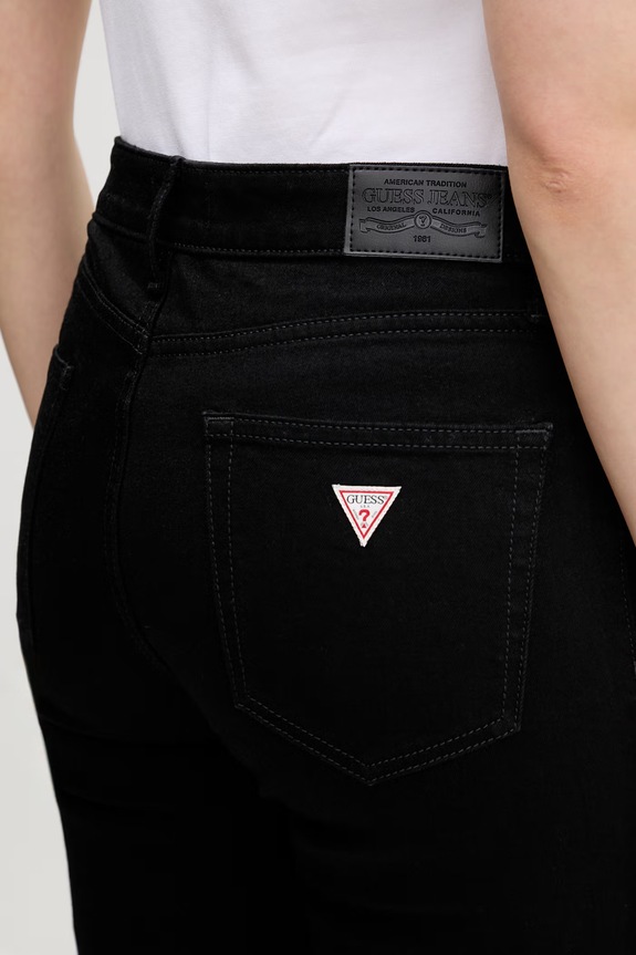 Guess Jeans jeansy skinny damskie czarny W5YA92.D6311