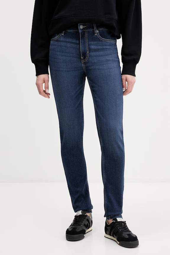 Dámske skinny rifle Guess Jeans tmavomodrá W5YA92.D7042