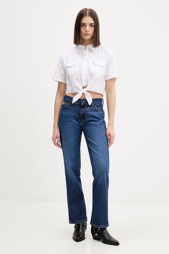 Guess Jeans rifle straight dámske W5YA98.D6328 tmavomodrá SS26