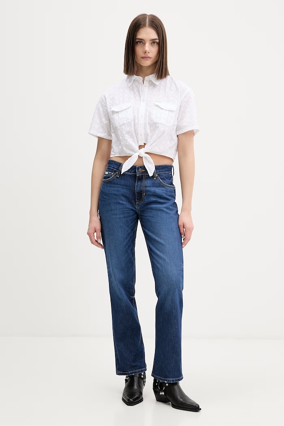 Guess Jeans rifle straight dámske W5YA98.D6328 tmavomodrá SS26
