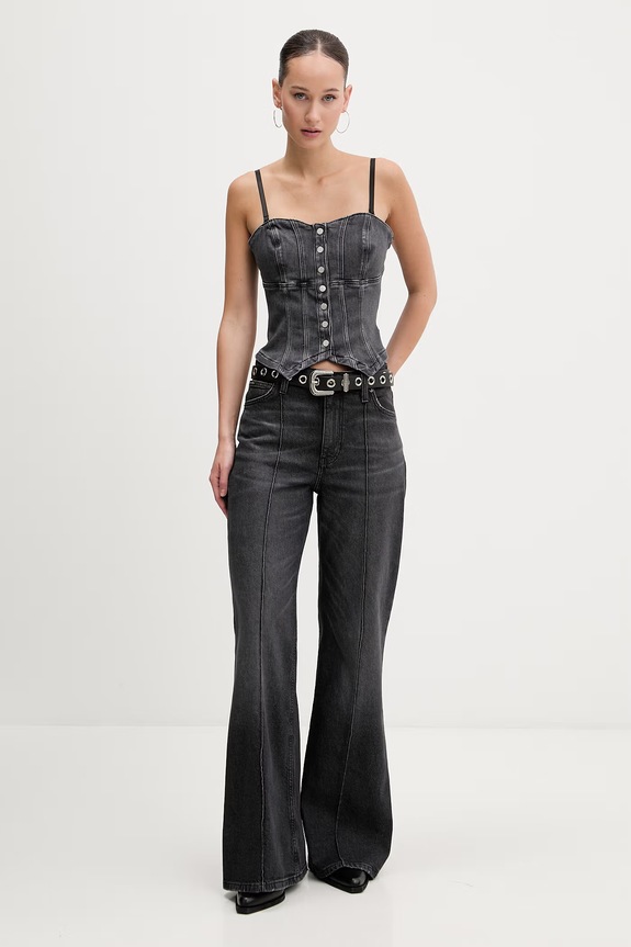Guess Jeans blugi W6RA0R.D5M7B gri SS26