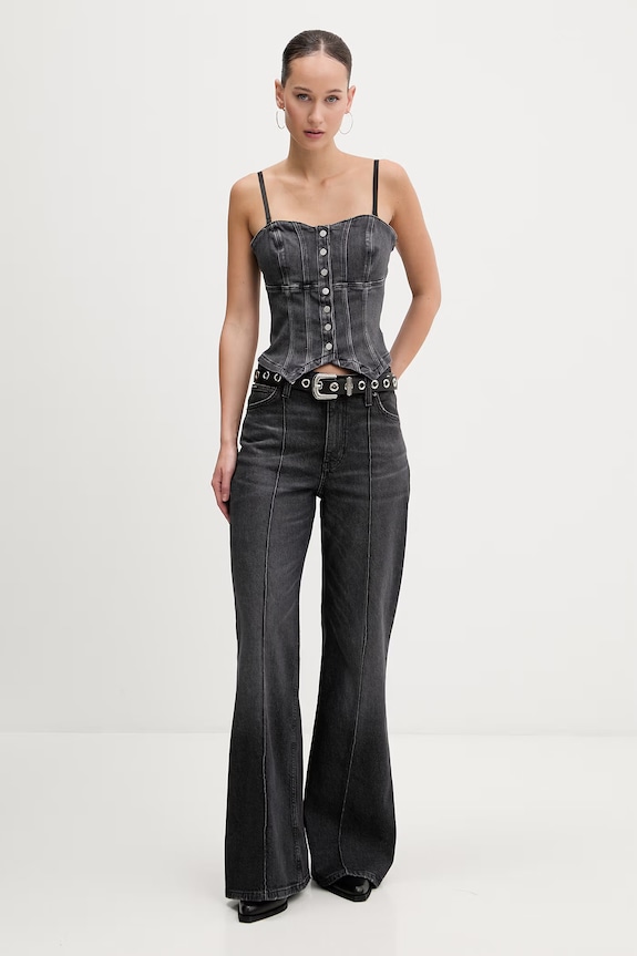 Guess Jeans blugi W6RA0R.D5M7B gri SS26