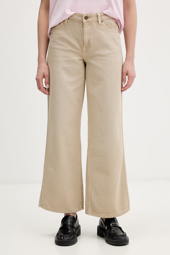 Dámske široké rifle Guess Jeans béžová W6RA0Y.WJ551