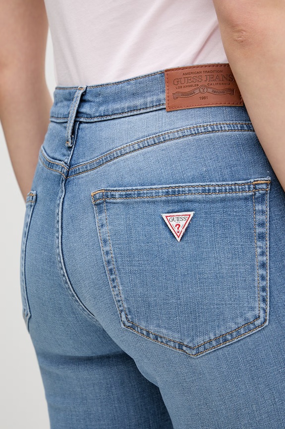 Guess Jeans jeansy skinny damskie niebieski W6RA92.D7044