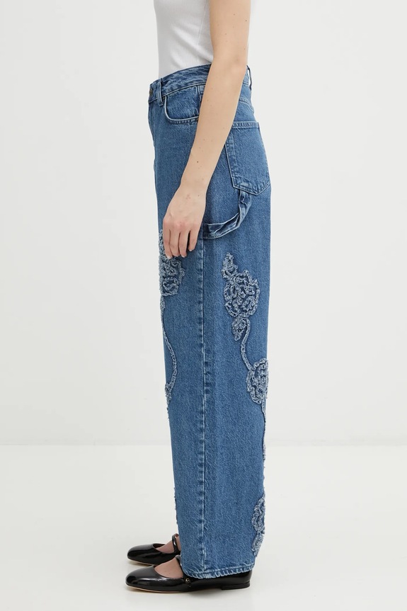 Rotate jeansy relaxed fit damskie 1151731602 niebieski SS26
