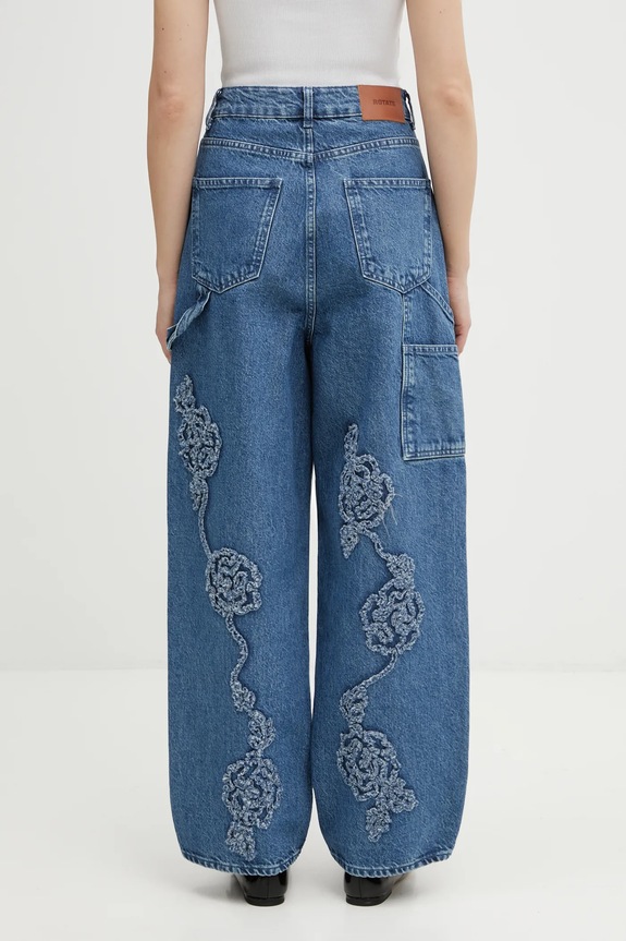 Odzież Rotate jeansy relaxed fit damskie 1151731602 niebieski