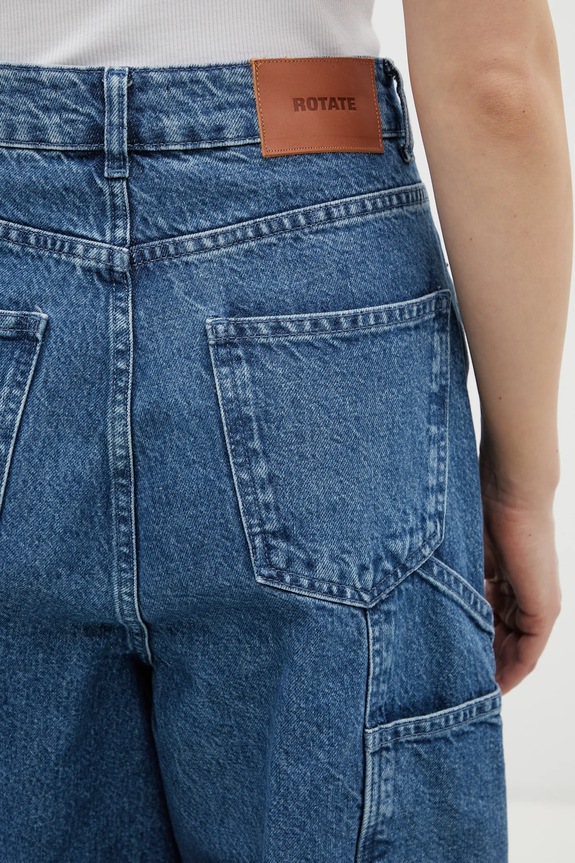 Rotate jeansy relaxed fit damskie niebieski 1151731602