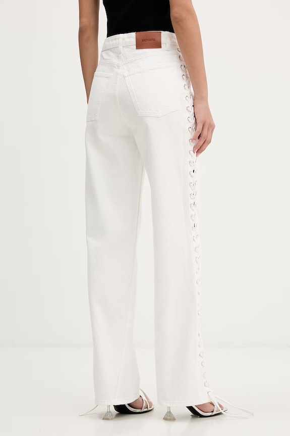 Odzież Rotate jeansy loose damskie 1155352121 beżowy