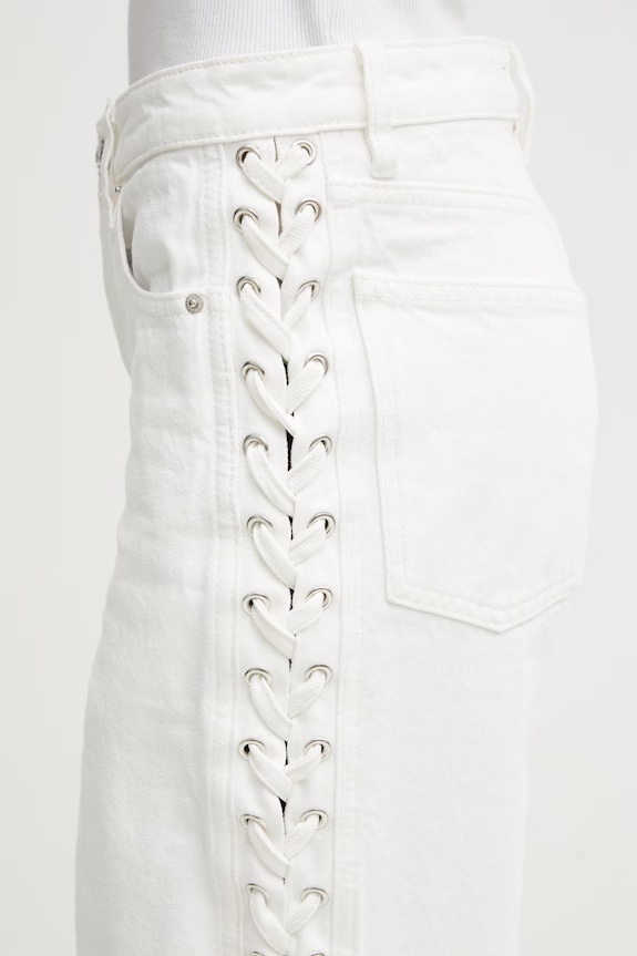 Rotate jeansy loose damskie beżowy 1155352121
