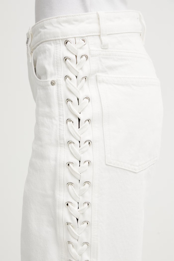 Rotate jeansy loose damskie beżowy 1155352121