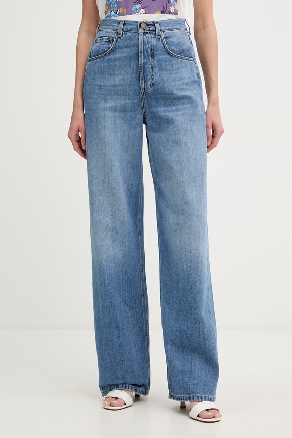 Twinset Jeans dritti da donna blu 261TP2730