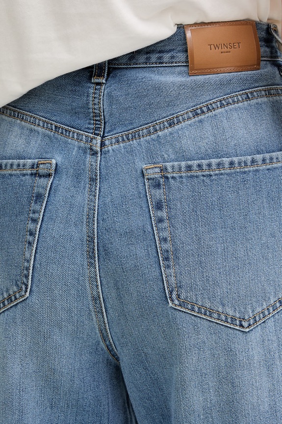 Twinset Jeans dritti da donna blu 261TP2730