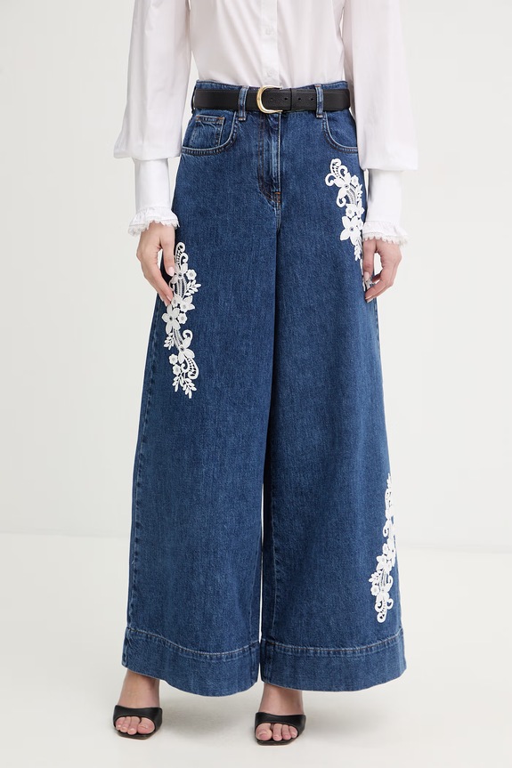 Twinset jeansy niebieski 261AP2390